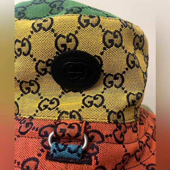 Gucci Monogram Canvas Bucket Hat with straps- multicolor - Picture 3 of 7